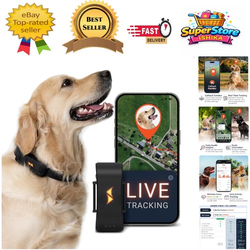 Black waterproof dog gps - black,