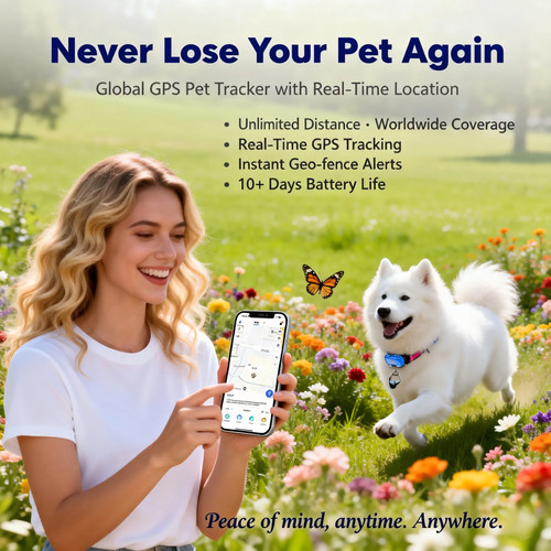 Gps pet tracker for dogs - tracker, cats